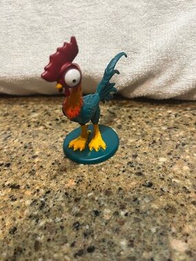 Hei Hei Disney Moana 3.75" Action Figure Plastic Rooster Chicken Toy Round Base